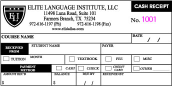 school a tronic custom receipts